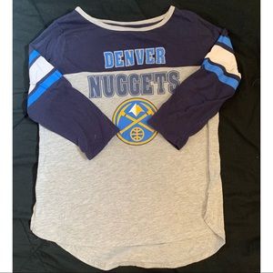 Denver Nuggets Shirt with 3/4 Length Sleeves in Size Large